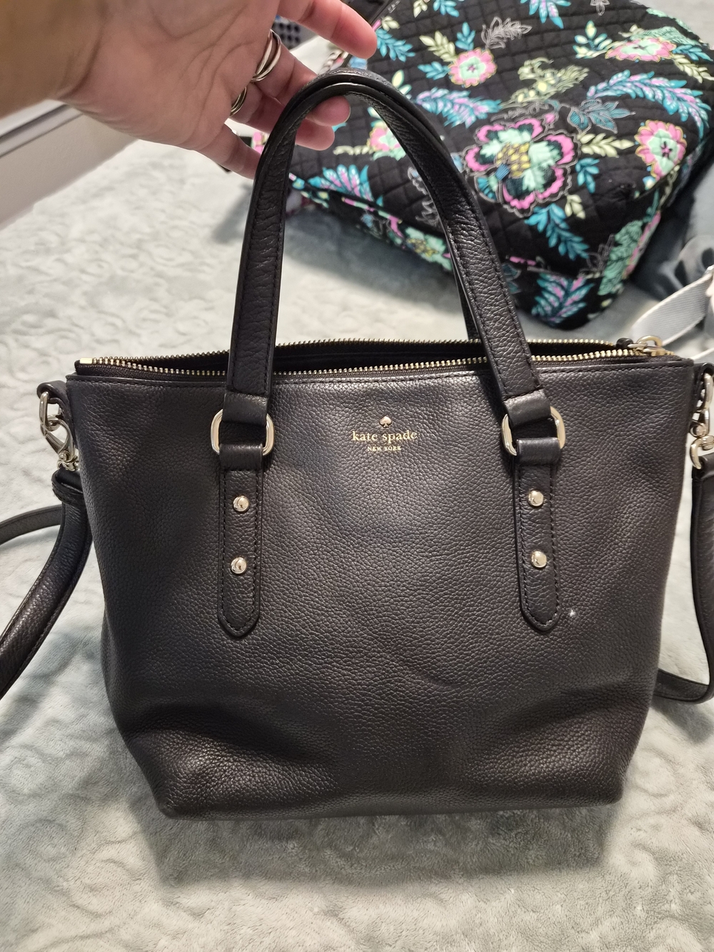 kate spade New York Black Leather Satchel